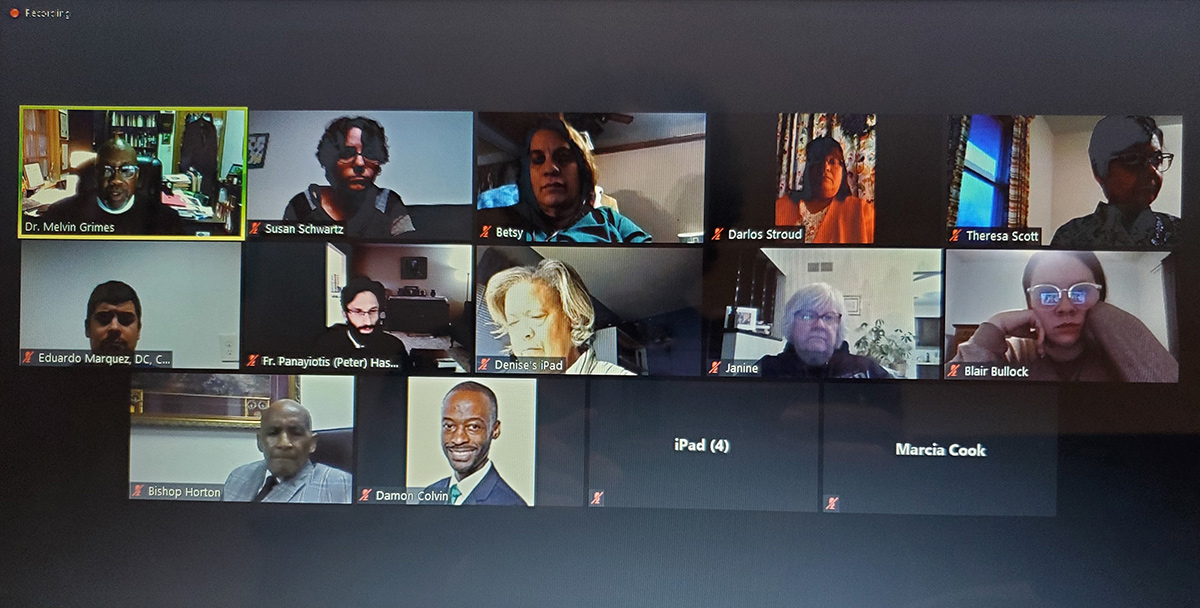 Photo of a zoom meeting